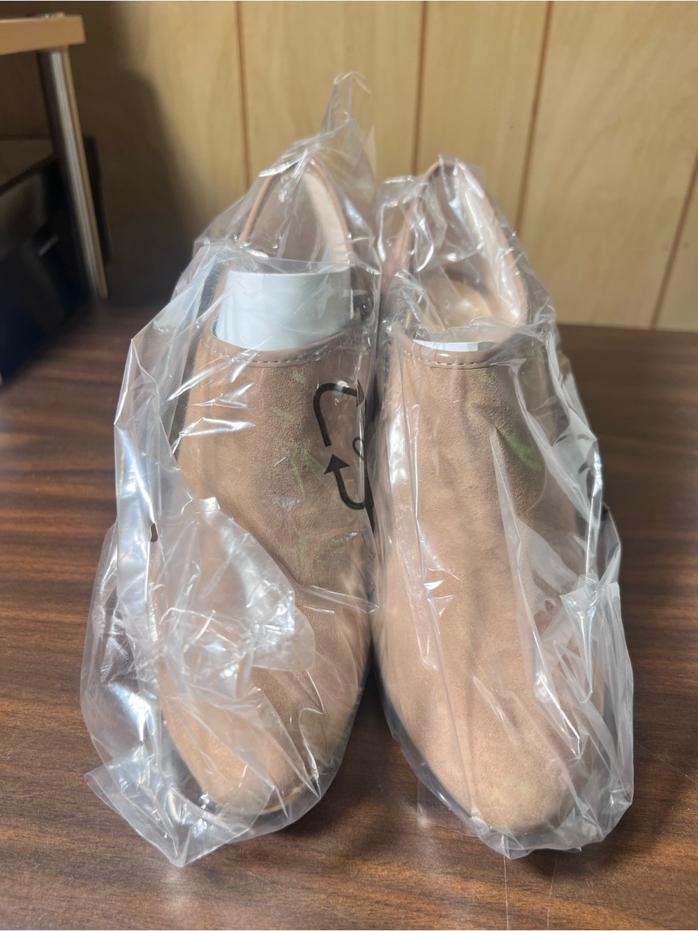 Calvin Klein Taupe Suede Heeled Ankle Booties - Picture 3 of 8